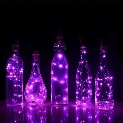Colorful Glass Bottle Lanterns