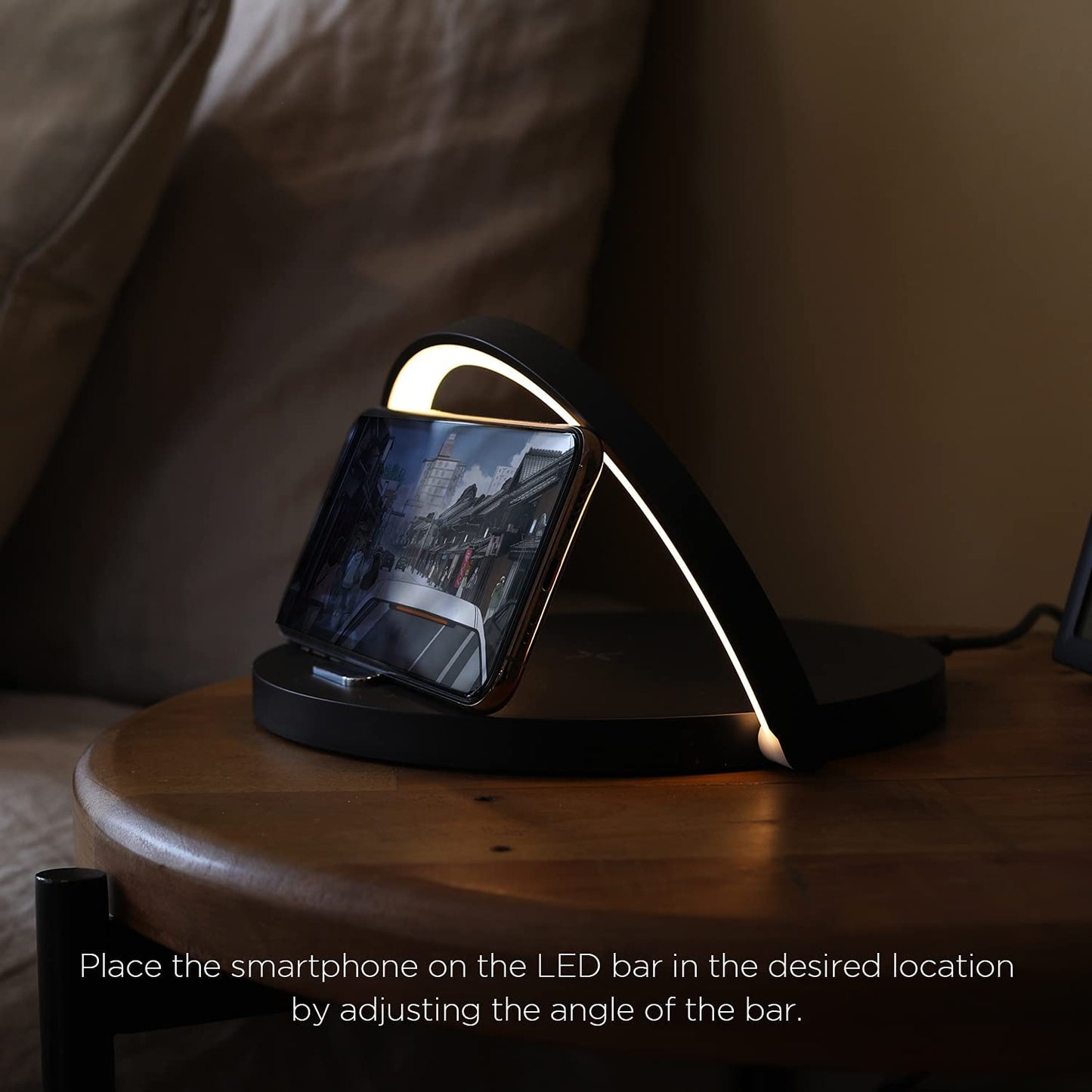 Compact LED Desk Lamp with Wireless Charger