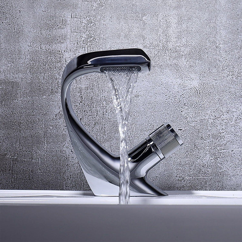 Modern Copper Kitchen Sink Faucet with Brass Handle