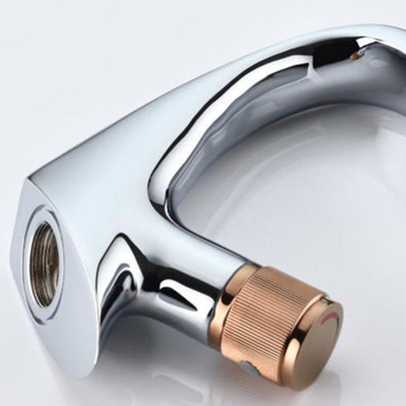 Modern Copper Kitchen Sink Faucet with Brass Handle