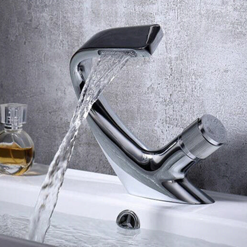 Modern Copper Kitchen Sink Faucet with Brass Handle
