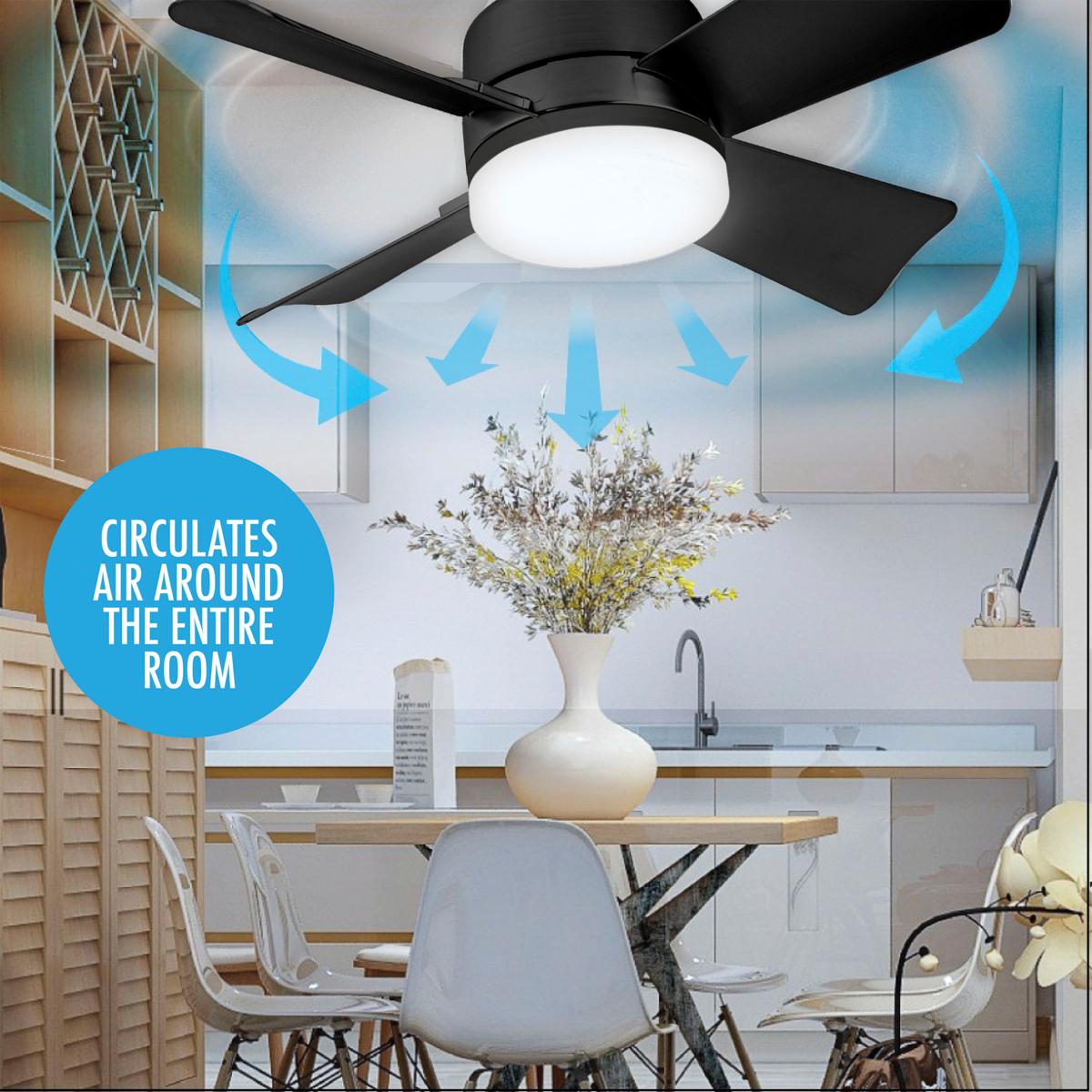 Compact 2-in-1 Ceiling Fan and Light with Remote