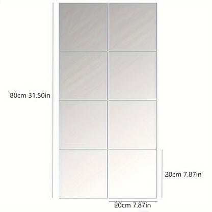 Stylish 3D Wall Mirror Tiles Set