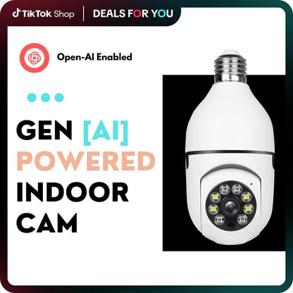 HD WiFi Security Light Bulb Camera