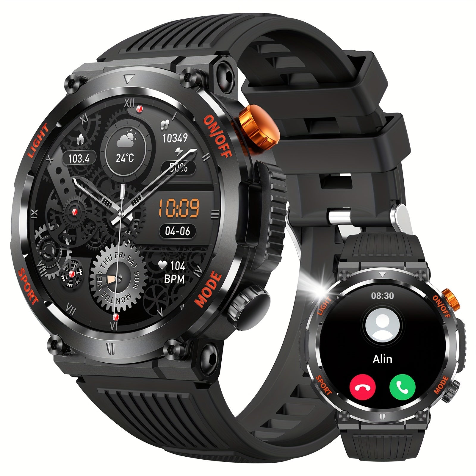 Waterproof Fitness Smartwatch with LED Light and Sleep Tracker - Befez
