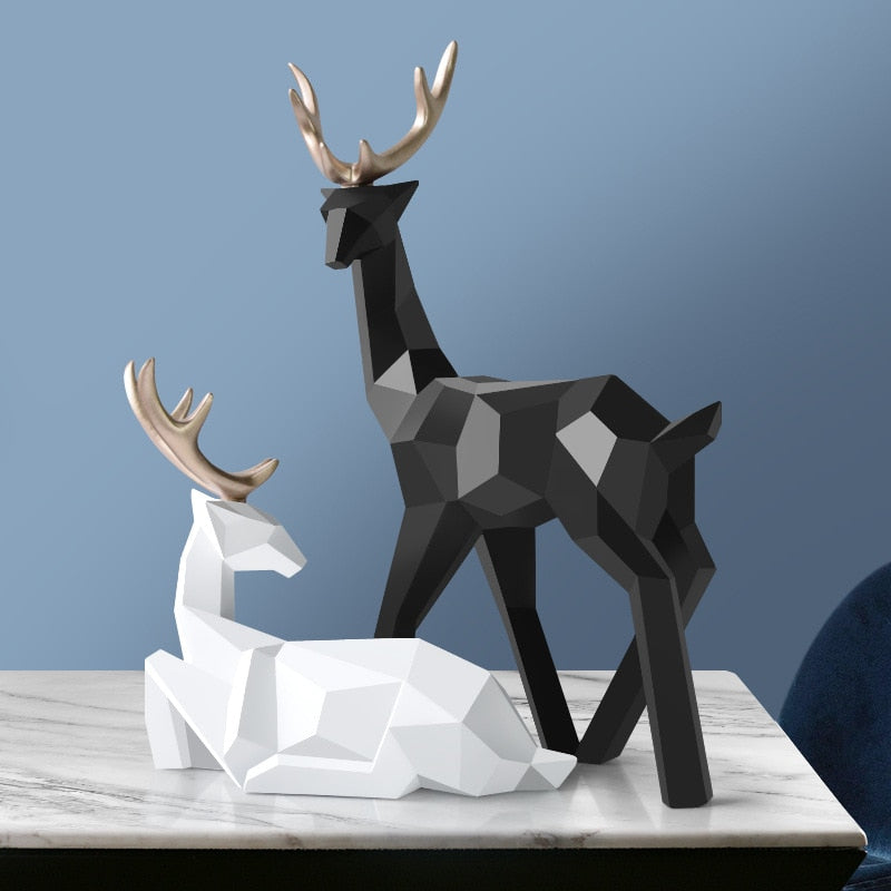 Unique Deer Sculpture Set