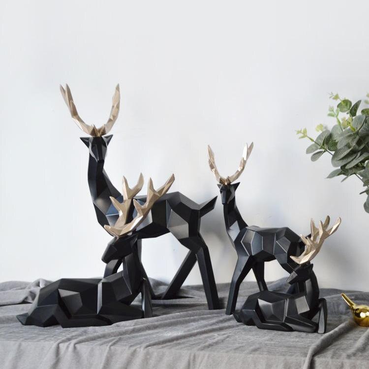 Unique Deer Sculpture Set