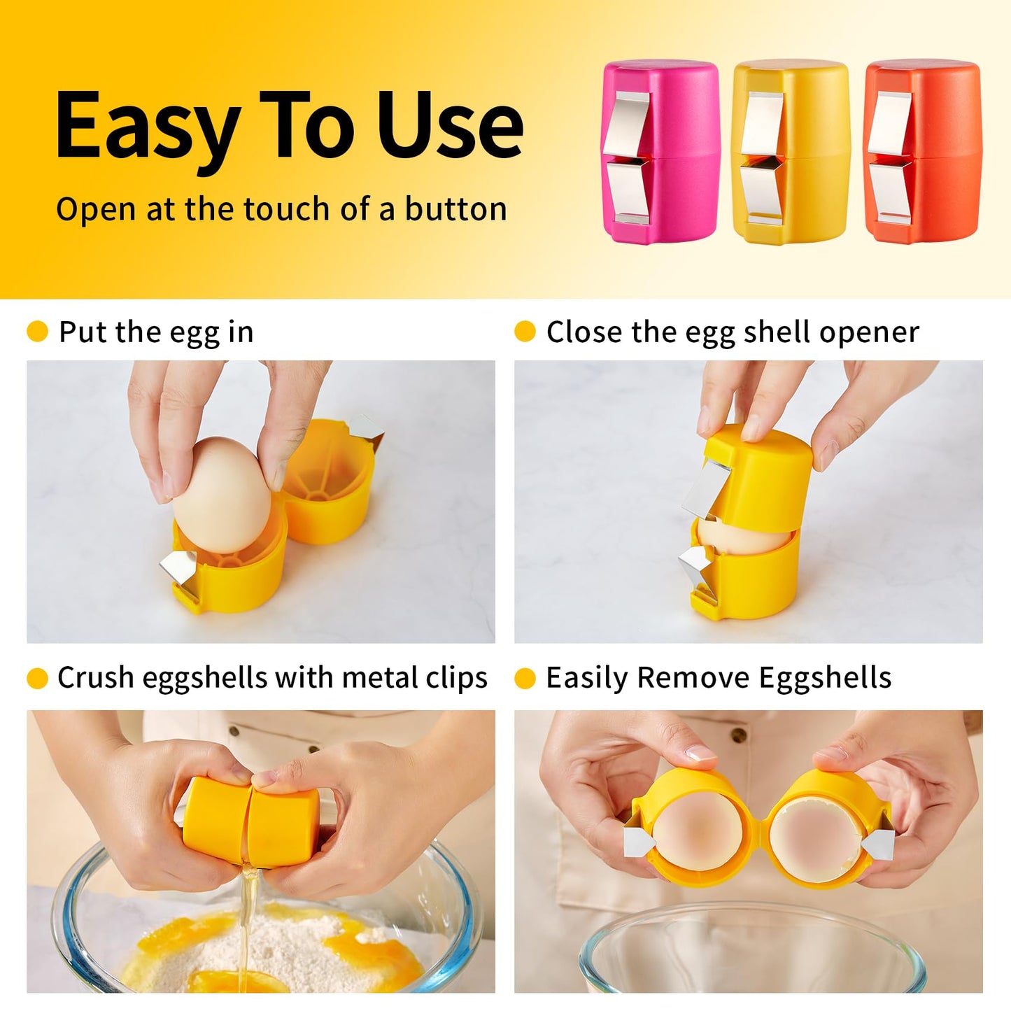 Easy Egg Cracker Tool No Mess Opener - Befez