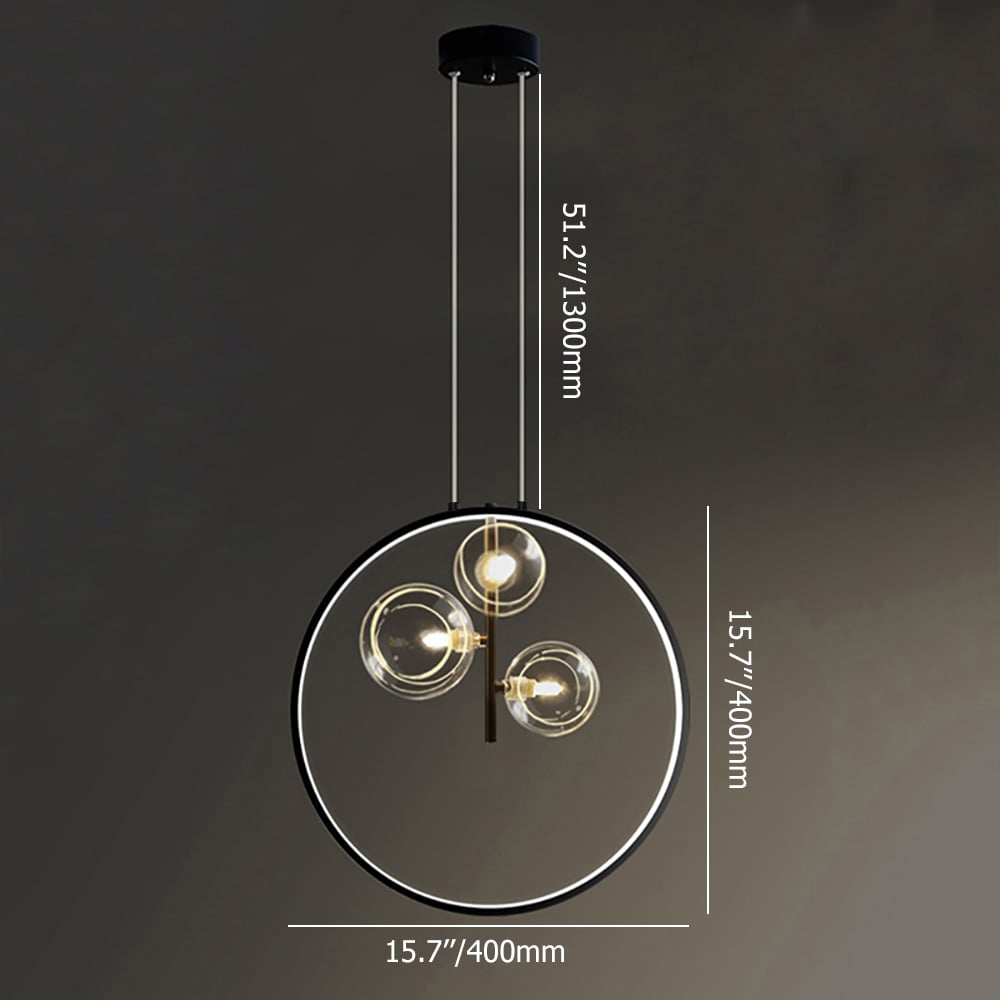 Simple Glass Globe Pendant Light Fixture