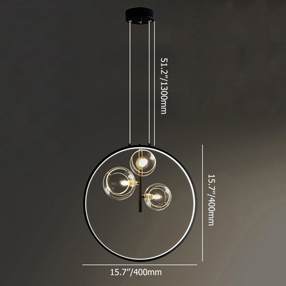 Simple Glass Globe Pendant Light Fixture