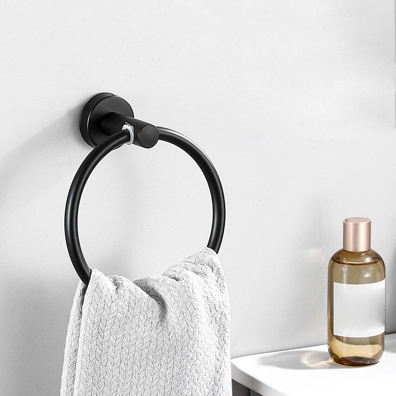 Contemporary Stainless Steel Bath Accessory Set