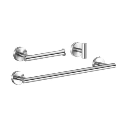 Contemporary Stainless Steel Bath Accessory Set