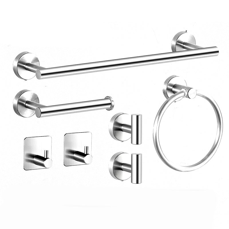 Contemporary Stainless Steel Bath Accessory Set
