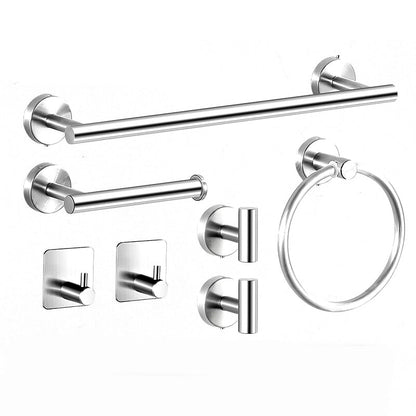 Contemporary Stainless Steel Bath Accessory Set
