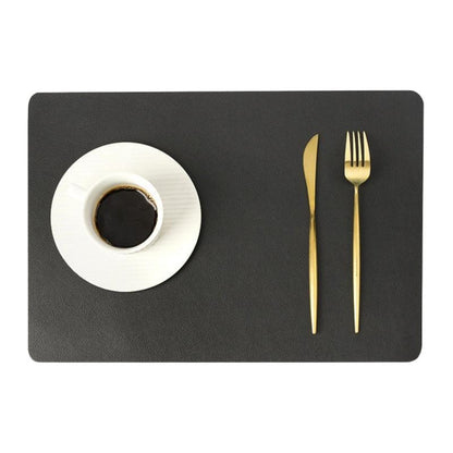 Waterproof Rectangular Table Placemats PU Leather