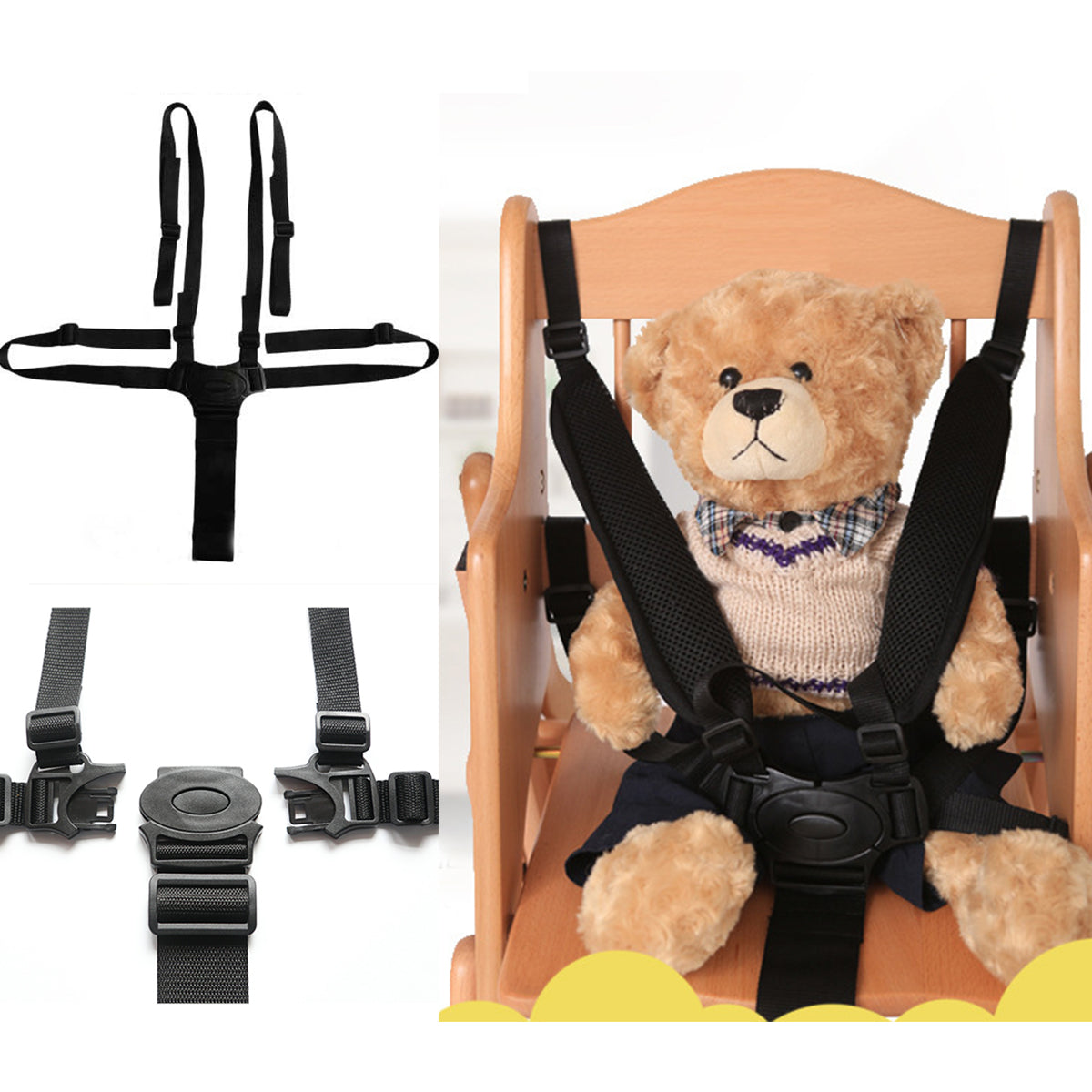 Secure 5-Point Harness Stroller Safety Belt - Befez