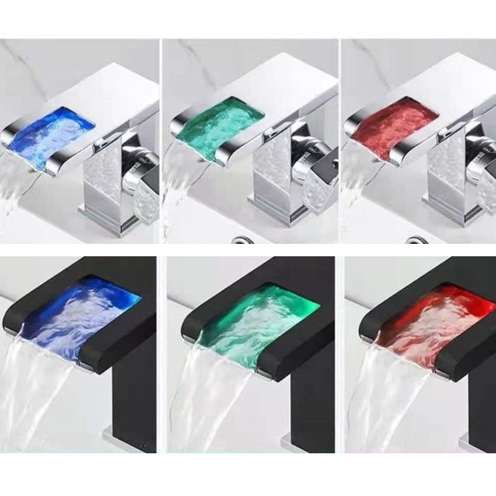 Modern LED Single Handle Bathroom Sink Faucet