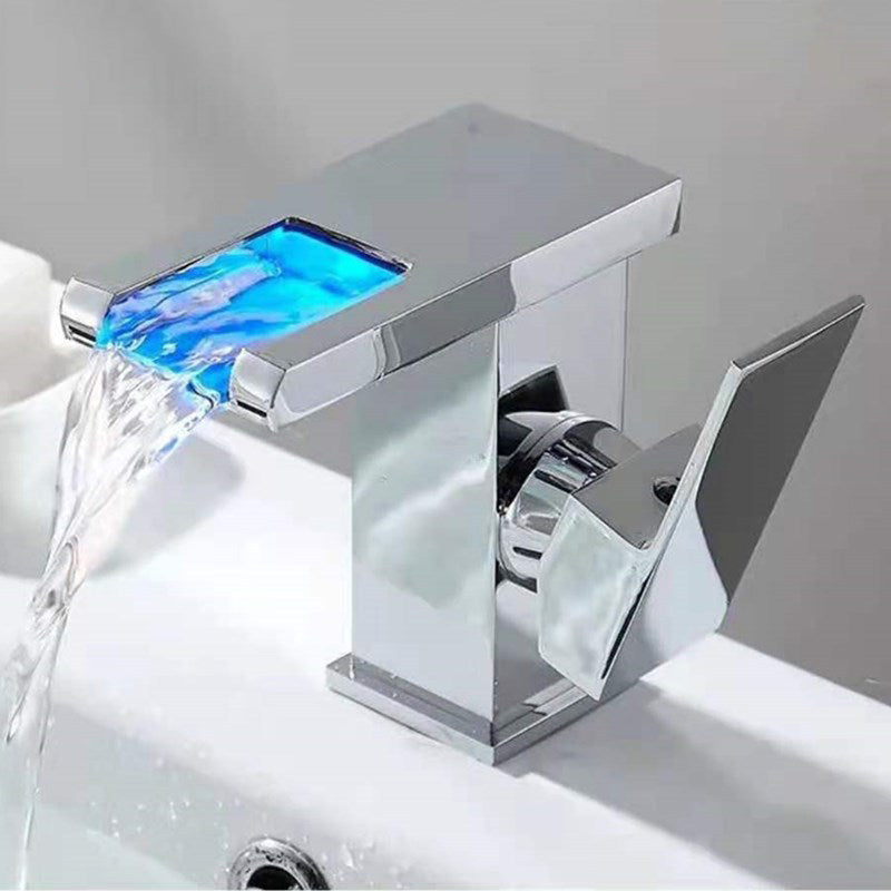Modern LED Single Handle Bathroom Sink Faucet