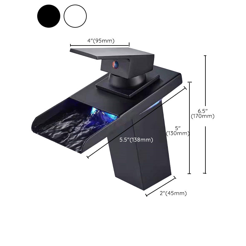 Modern LED Single Handle Bathroom Sink Faucet