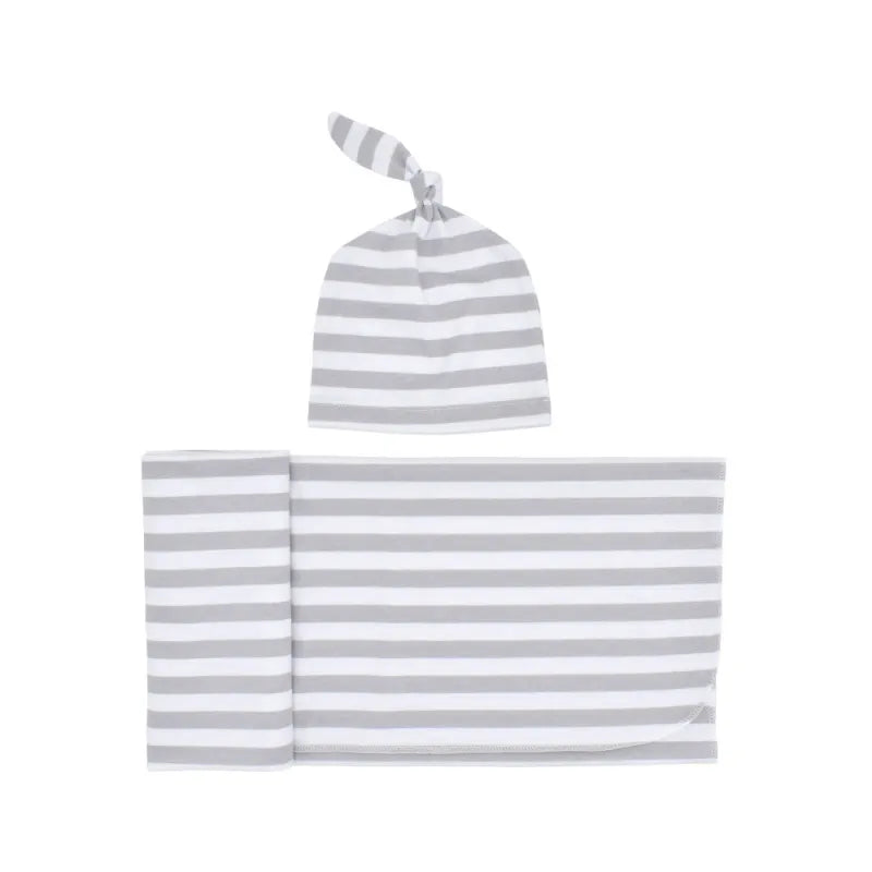 Cozy Baby Swaddle Set with Hat – Gentle Infant Wrap