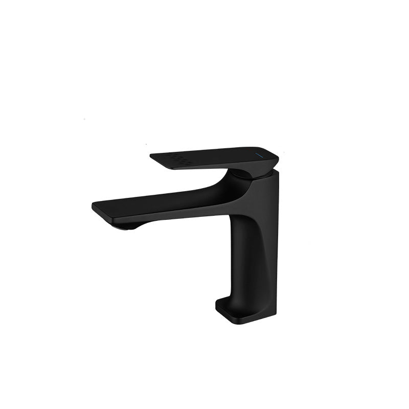 Contemporary Copper Bathroom Sink Faucet with Lever Handle