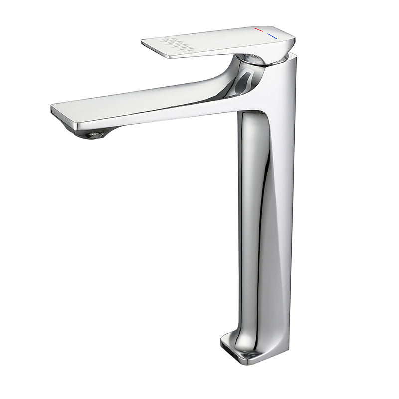 Contemporary Copper Bathroom Sink Faucet with Lever Handle