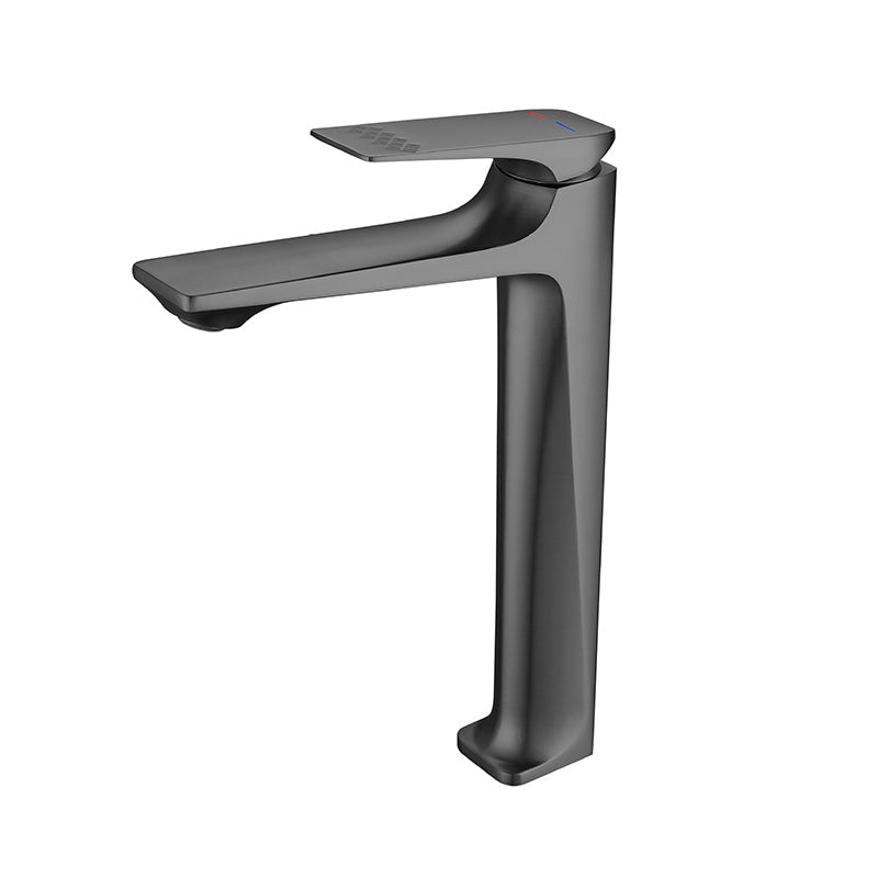 Contemporary Copper Bathroom Sink Faucet with Lever Handle