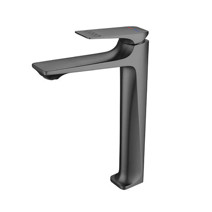 Contemporary Copper Bathroom Sink Faucet with Lever Handle