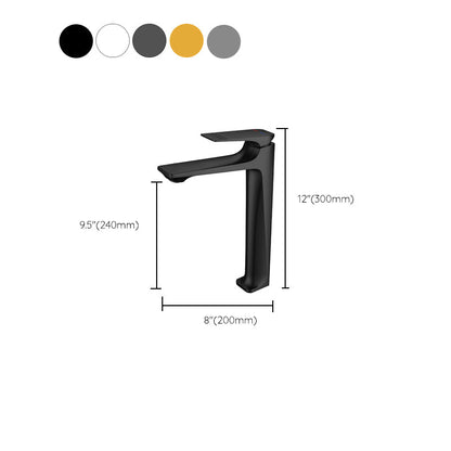 Contemporary Copper Bathroom Sink Faucet with Lever Handle