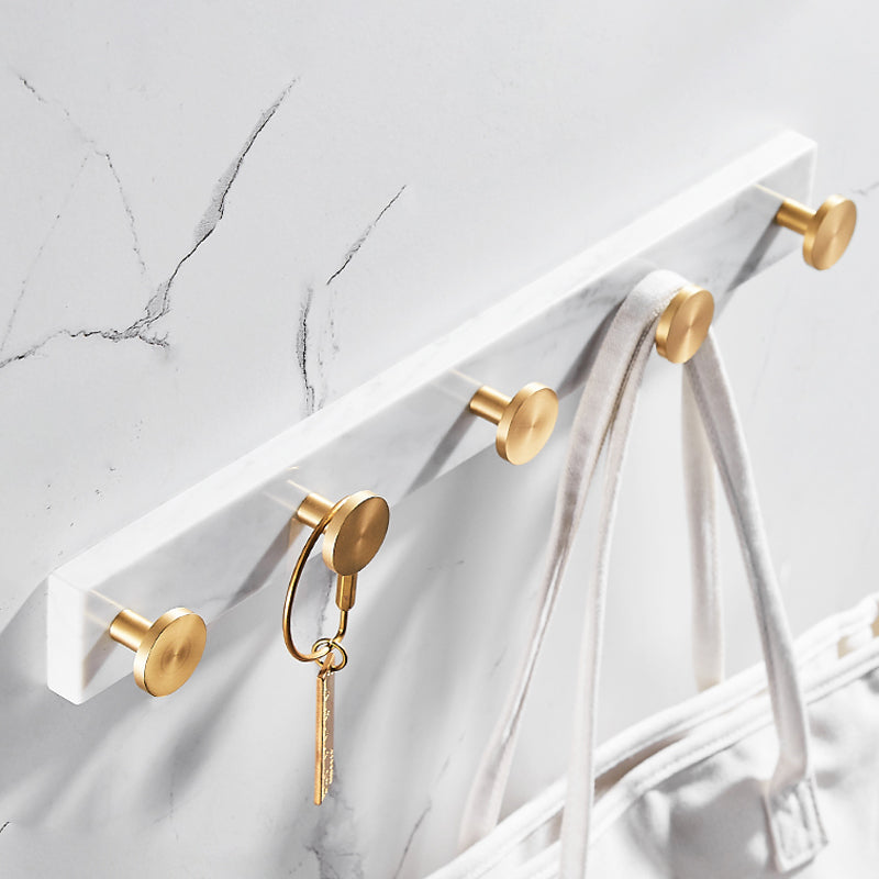 Luxury Gold Bathroom Fixture Set with Marble Accents