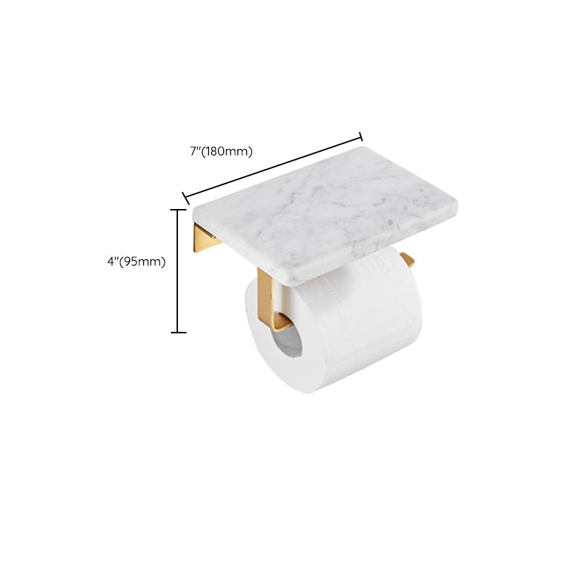 Luxury Gold Bathroom Fixture Set with Marble Accents
