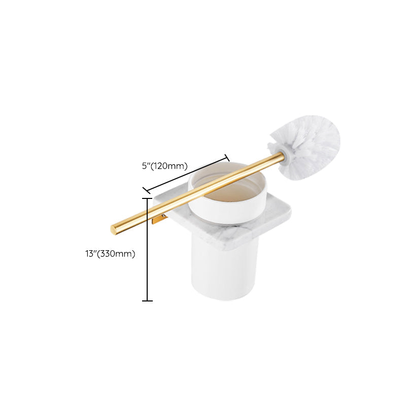 Luxury Gold Bathroom Fixture Set with Marble Accents