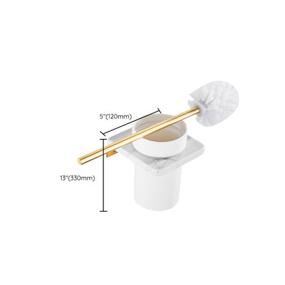 Luxury Gold Bathroom Fixture Set with Marble Accents