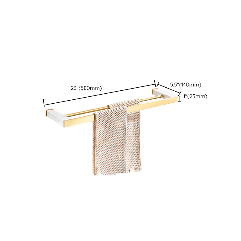 Luxury Gold Bathroom Fixture Set with Marble Accents