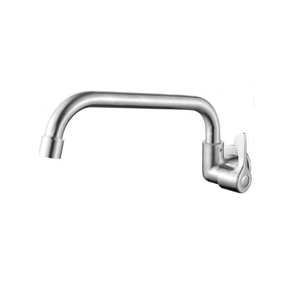 Contemporary Bridge Style Faucet Stainless Steel Lever Handle