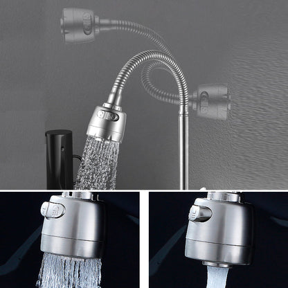 Contemporary Bridge Style Faucet Stainless Steel Lever Handle