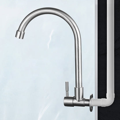 Contemporary Bridge Style Faucet Stainless Steel Lever Handle