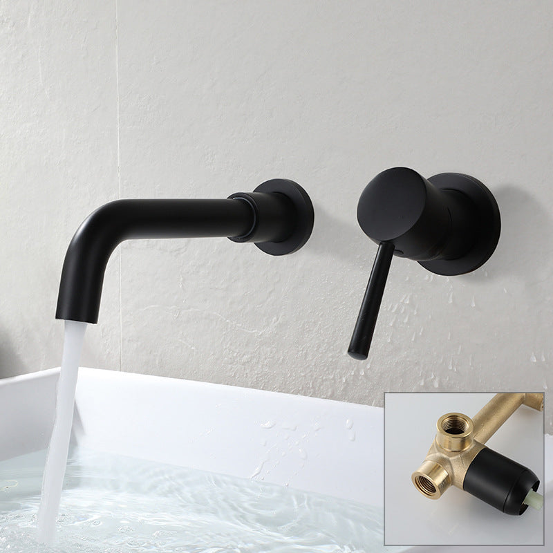 Commercial Wall Mount Bathroom Sink Faucet 2 Handle