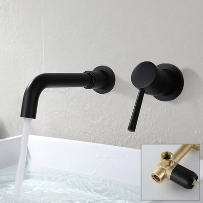 Commercial Wall Mount Bathroom Sink Faucet 2 Handle