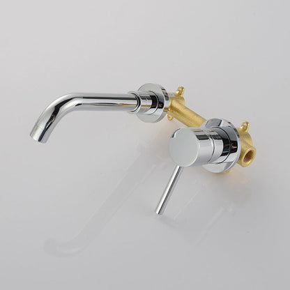Commercial Wall Mount Bathroom Sink Faucet 2 Handle