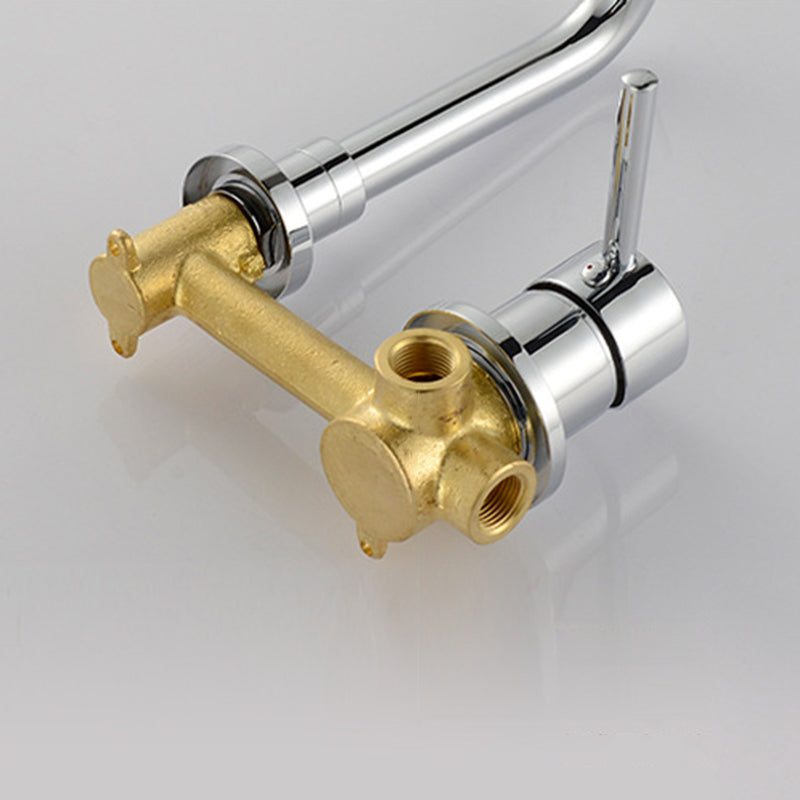 Commercial Wall Mount Bathroom Sink Faucet 2 Handle
