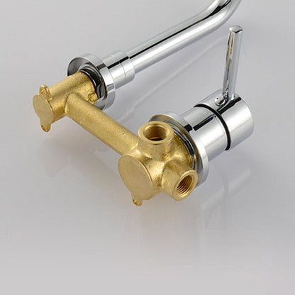 Commercial Wall Mount Bathroom Sink Faucet 2 Handle