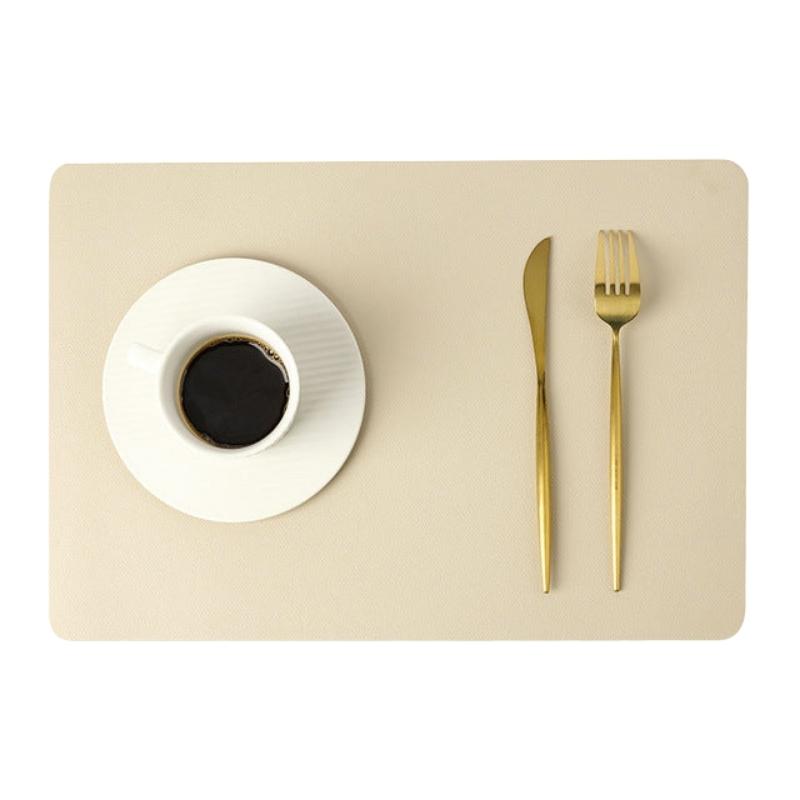 Waterproof Rectangular Table Placemats PU Leather