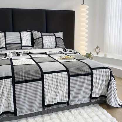 Soft Cozy Blanket with Stylish Stripe Pattern - Befez