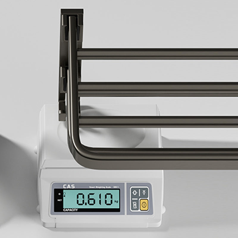 Contemporary Chrome Bathroom Shelf Towel Rack Accessory Set