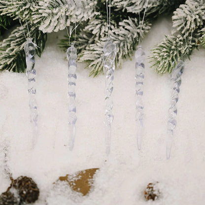 Befez | 12Pcs Snowy Hanging Christmas Icicle Decorations