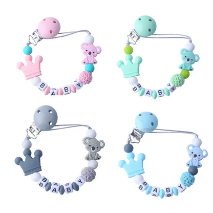 Cute Baby Pacifier Clip with Teddy Bear