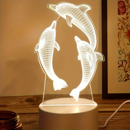 Colorful 3D Optical Table Lamp