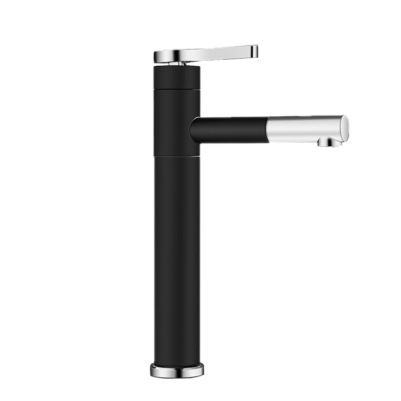 Modern Faucet with Lever Handle and Rotating Spout