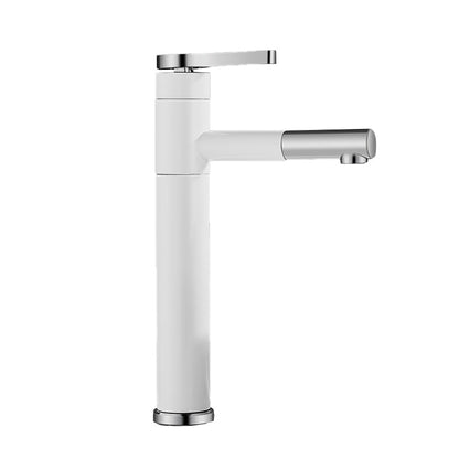 Modern Faucet with Lever Handle and Rotating Spout
